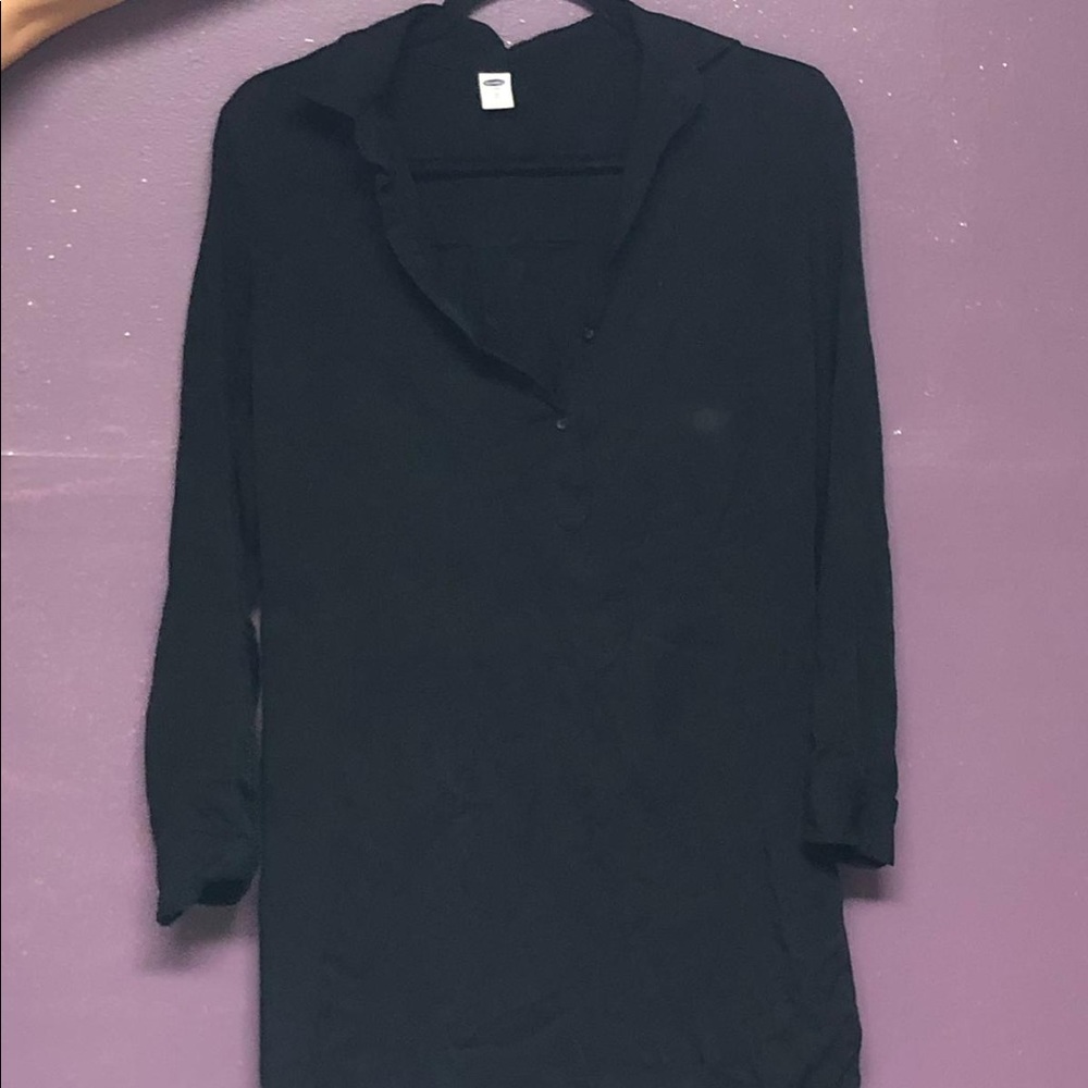 Black shirt dress